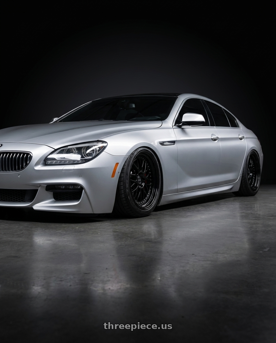 2013 bmw 640i grand coupe with ESR Wheels SR SERIES SR01 5x120 18x9.5 +35 Gloss Black wheels