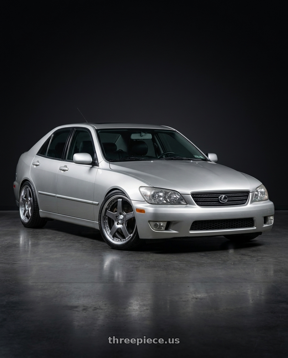 2003 Lexus is300 with SSR Professor SP4R 5x114.3 17X8.5+43 NR Disk Titan Silver wheels