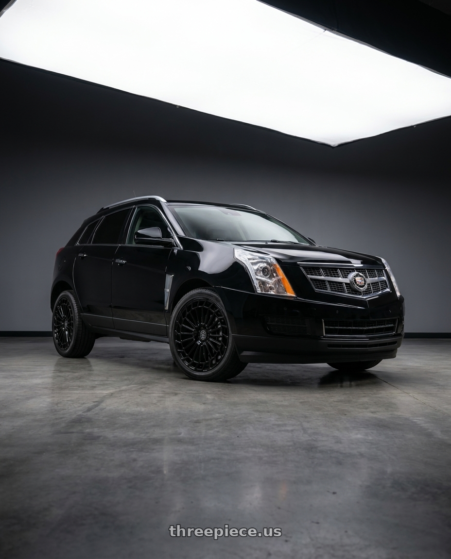 2012 cadillac srx with AXE WHEELS EX45 6x120 20x8 +45 Gloss Black wheels
