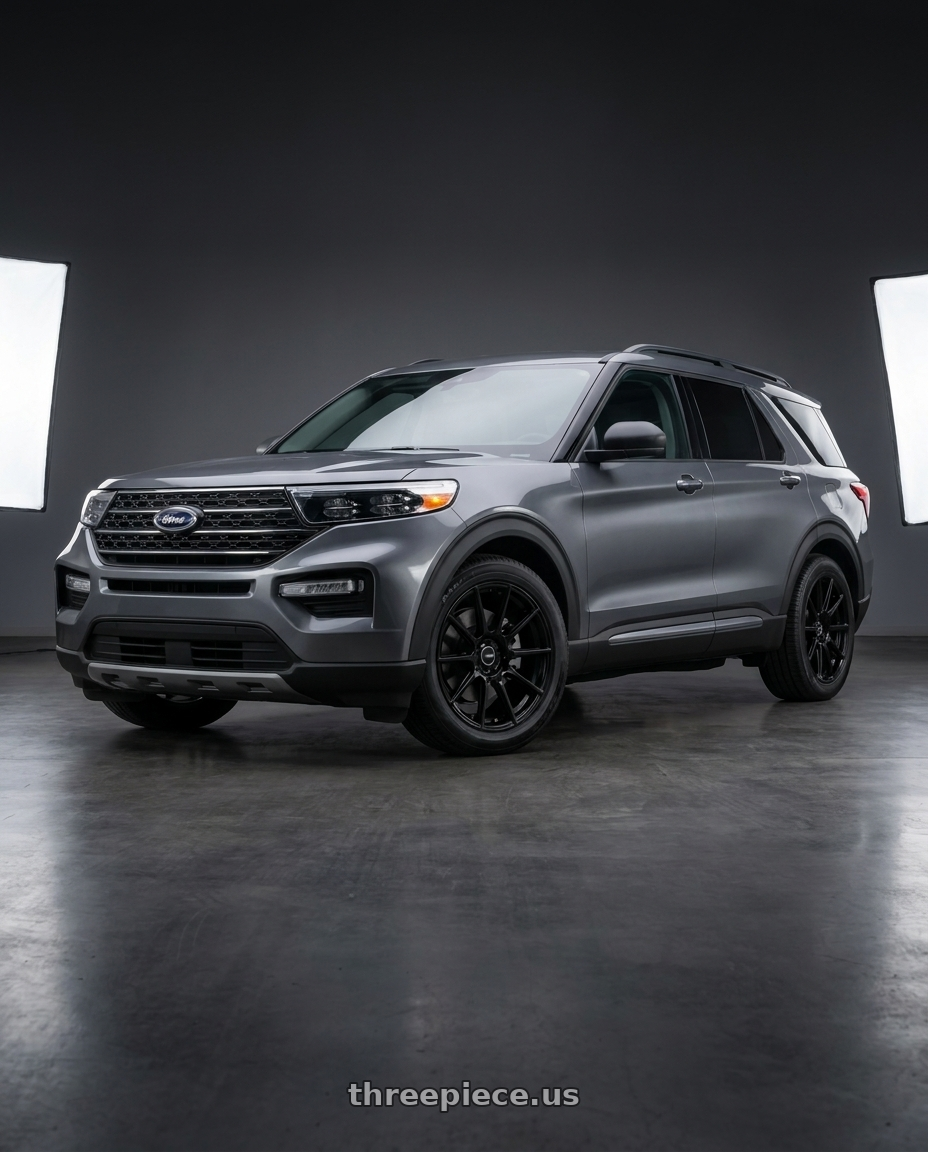 2026 Ford Explorer Active 100A with Enkei TS10 5x114.3 18x8.5+35 Black wheels