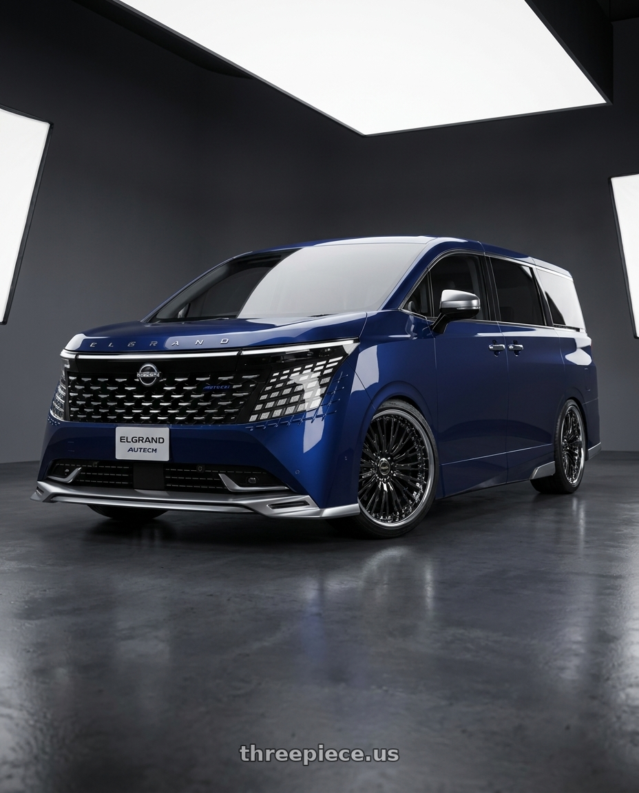 2026 nissan elgrand with Work Emitz Black Polish 5x100 19x10.0 +38 wheels