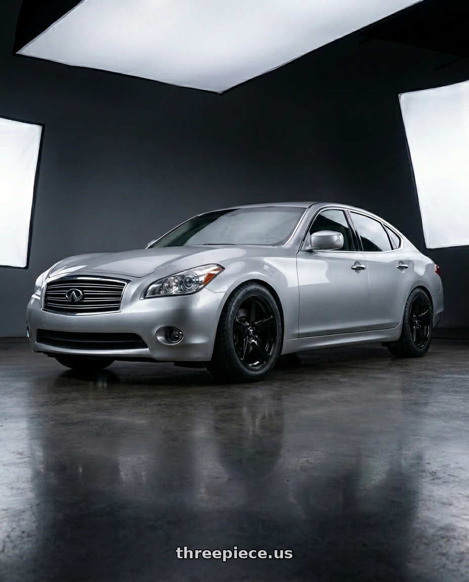 2011 Infiniti M37x with TOUREN TF96 3296 5x114.3 20x9 +35 GLOSS BLACK wheels