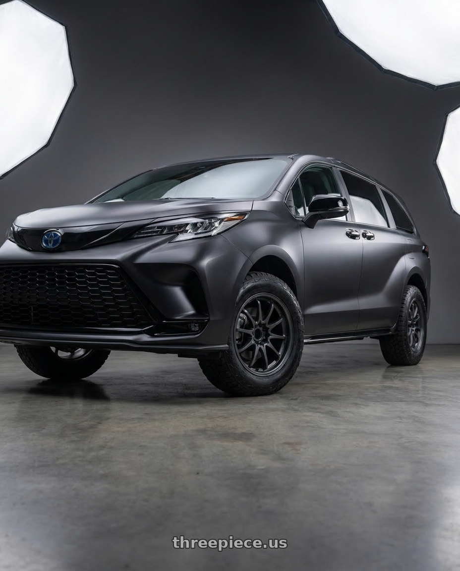 2025 Toyota Sienna with Volk Racing CE28N-PLUS M-SPEC 5x114.3 17x7.5 +44 BLAST GUNMETAL wheels