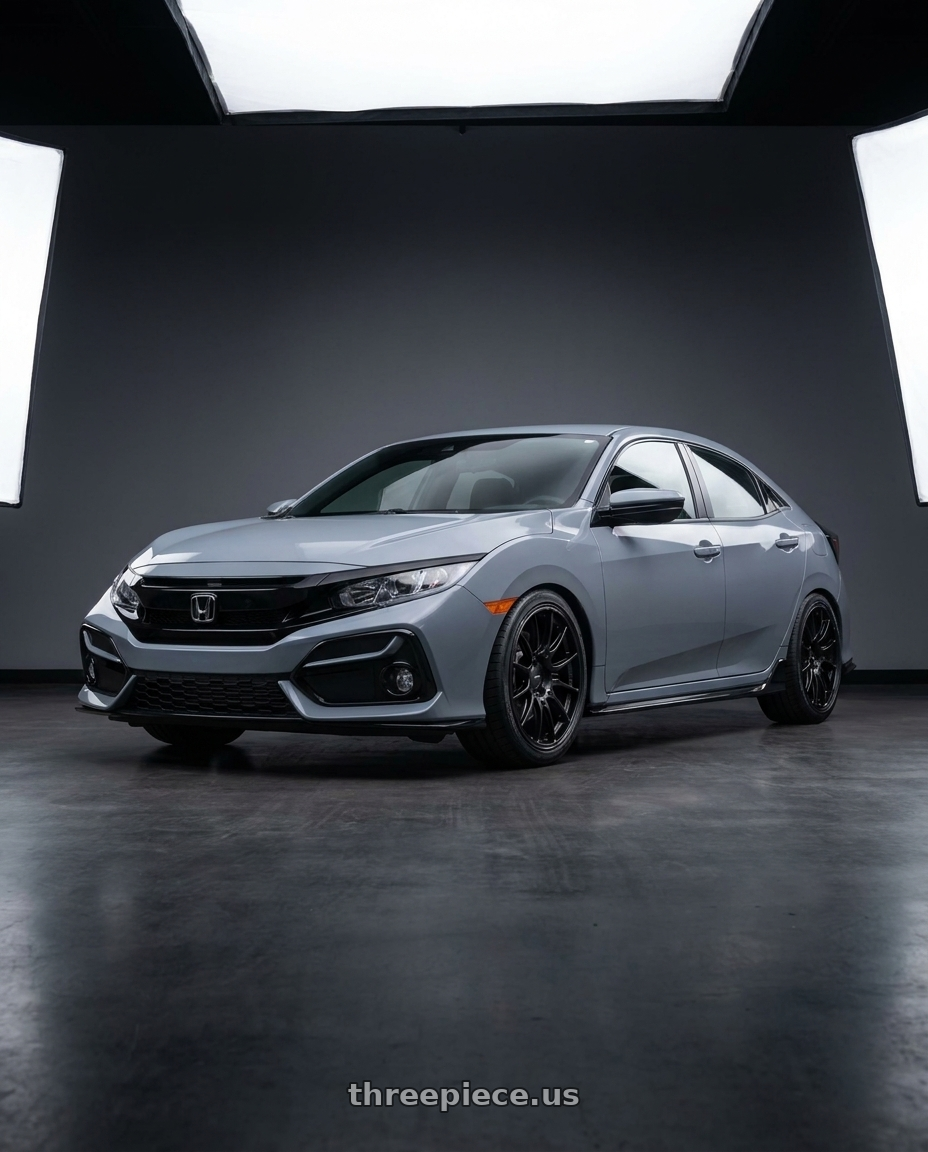 2021 Honda Civic Type R with Enkei GTC02 5x120 18x9.5+45 Matte Black wheels