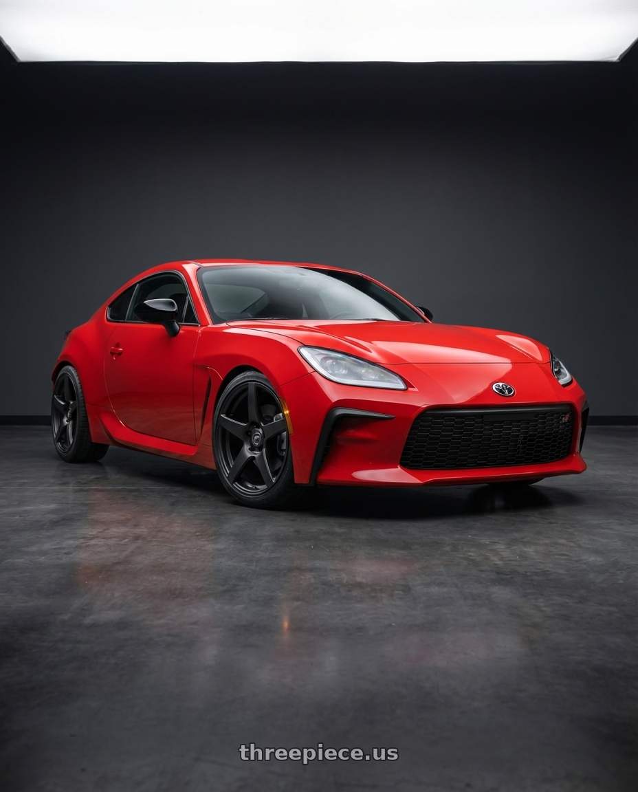 2024 Toyota GR86 with Forgestar CF5 5x114.3 18x9 +35 Satin Black wheels