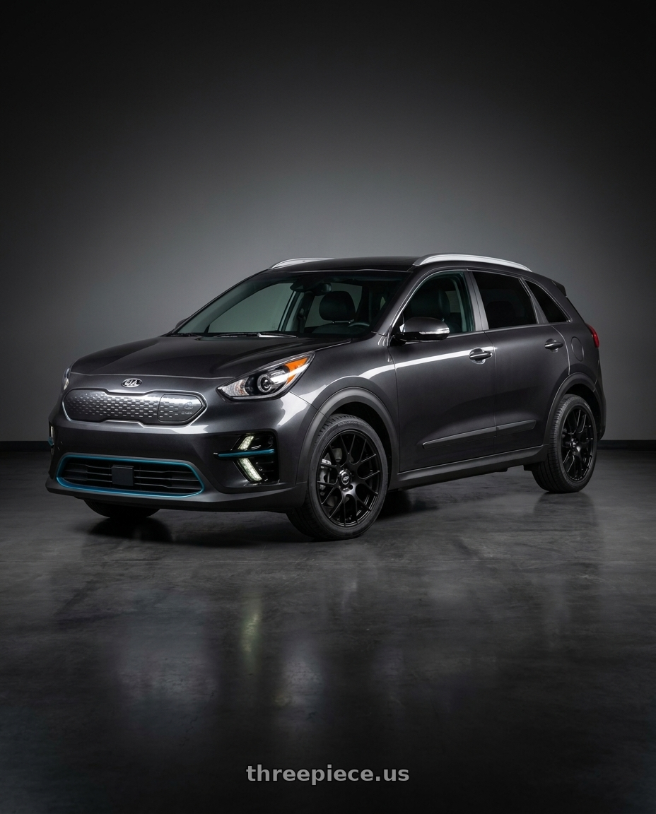 2019 kia niro ev with Enkei Raijin 5x114.3 19x8.5+50 Black wheels