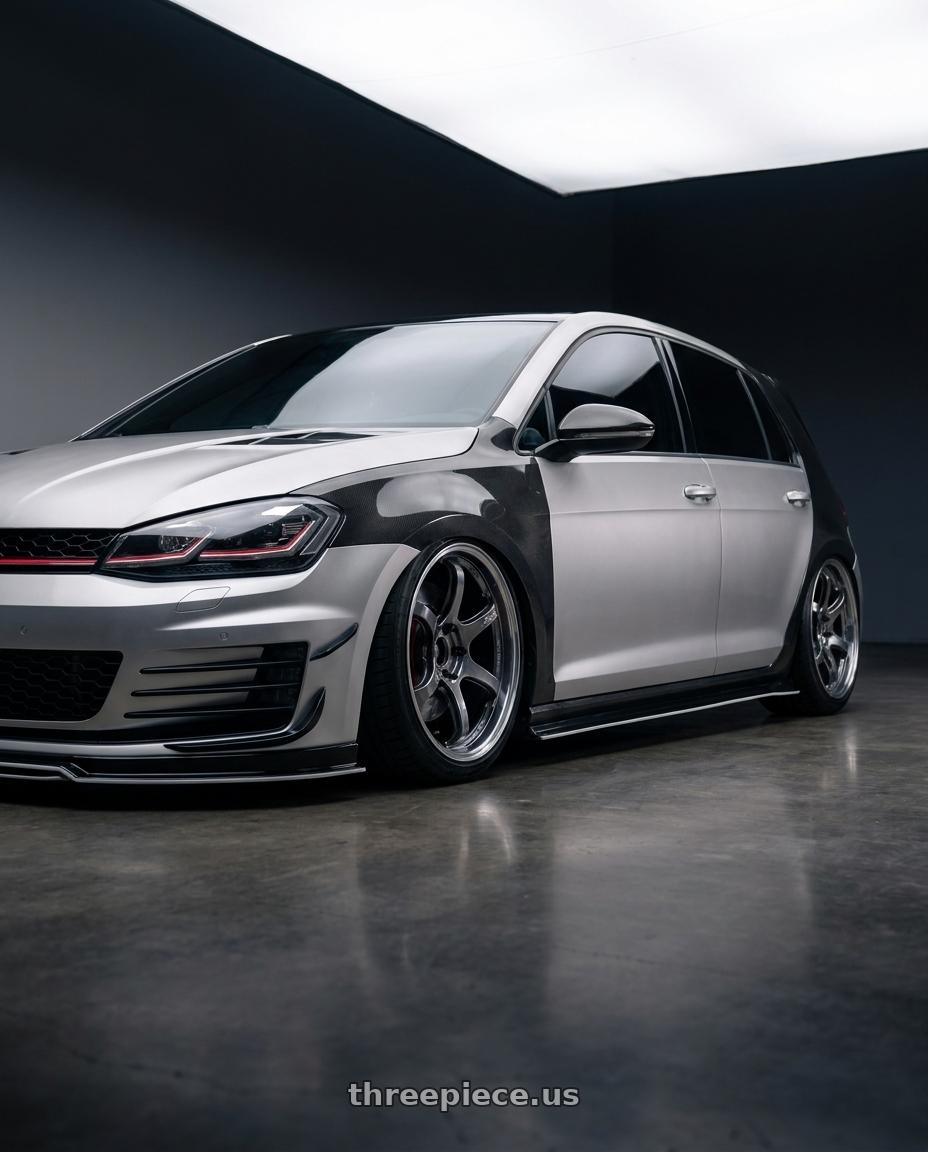 2022 Golf GTI with Advan Racing R6 5x112 20x9.0 +48 MACHINING & BLACK COATED GRAPHITE wheels