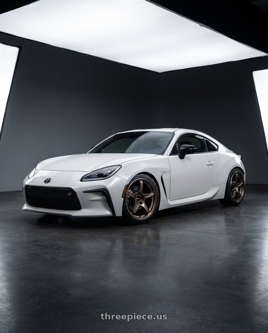 2026 Toyota GR86 with Advan Racing TC4 5x100 18x8.5 +45 UMBER BRONZE METALLIC & RING wheels
