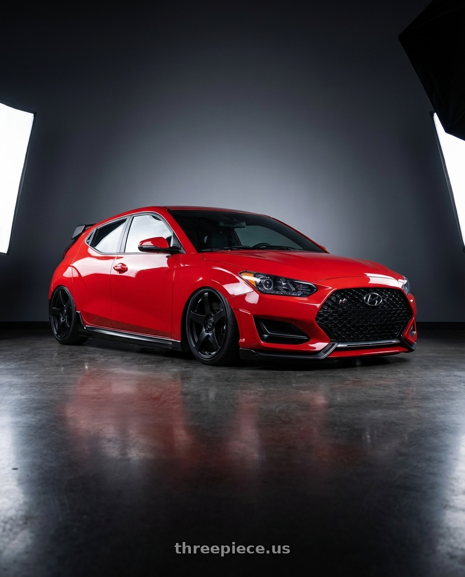 2022 Hyundai Veloster N with Ssr Gtv01 5x114.3 19x8.5+38  FLAT BLACK wheels