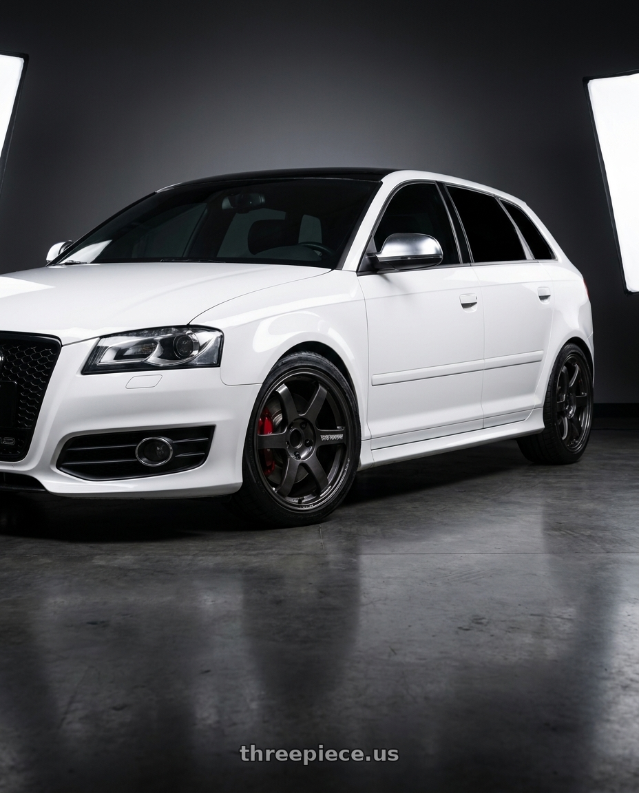 2010 Audi s3 with Volk Racing TE37 SAGA 5x110 17x8 +26 DIAMOND DARK GUNMETAL wheels