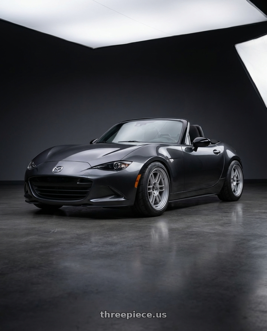 2018 Miata ND with Enkei RPF1 5x112 17x8+45 Silver wheels