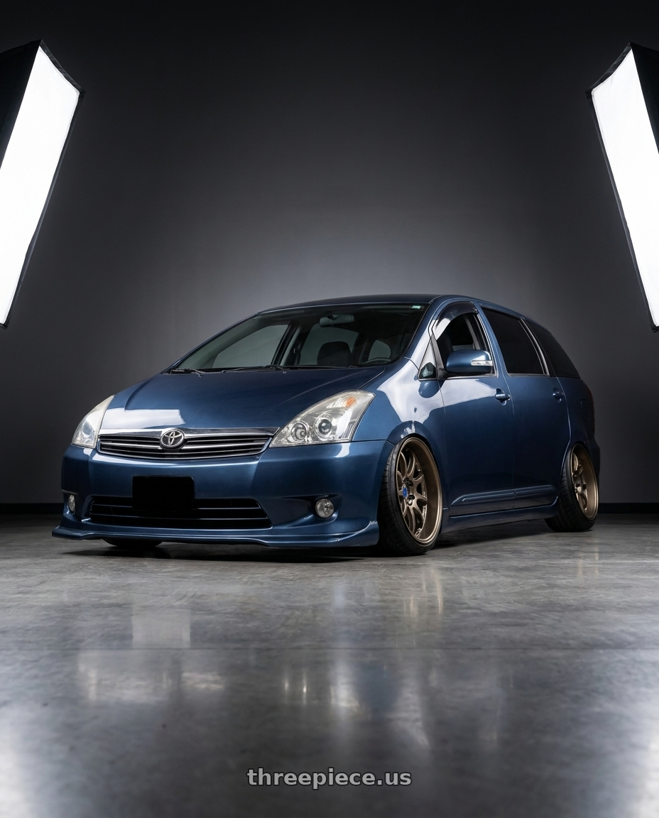 2008 TOYOTA WISH  with Work Emotion D9r 5x100 19x8.5 +30 Matte Bronze wheels