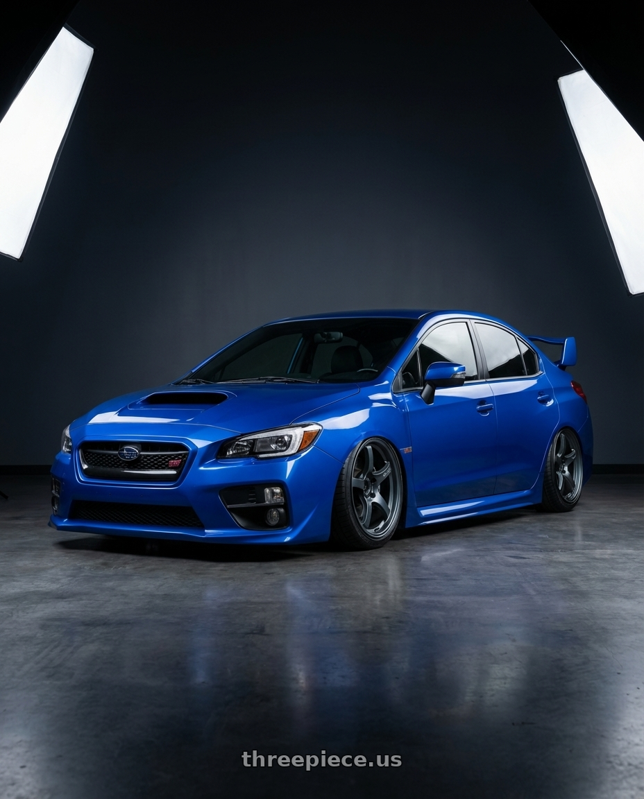 2018 Subaru WRX STI with Gram Lights 57CR 5x114.3 18x10.5+12 Gunblue II wheels