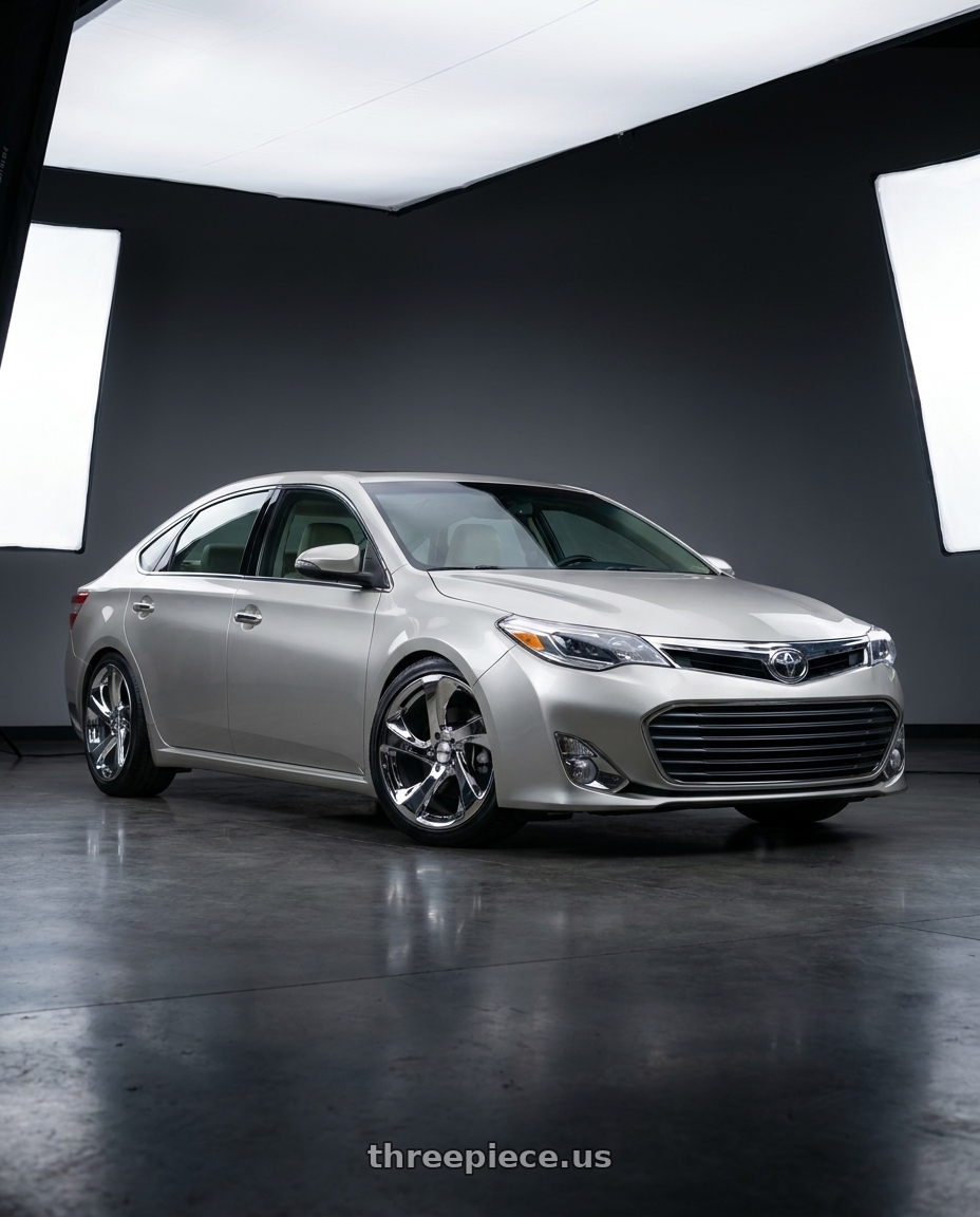2013 toyota avalon with Shift Strut 5x120 18x8.5 +35 Chrome wheels