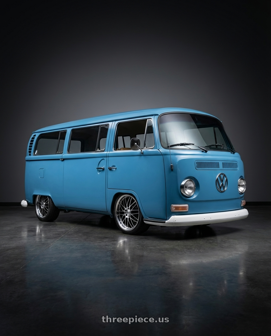 vw bay 1968 with XIX Wheels XIX 05 5x114.3 20x8.5 +35 Gloss Black Machined wheels