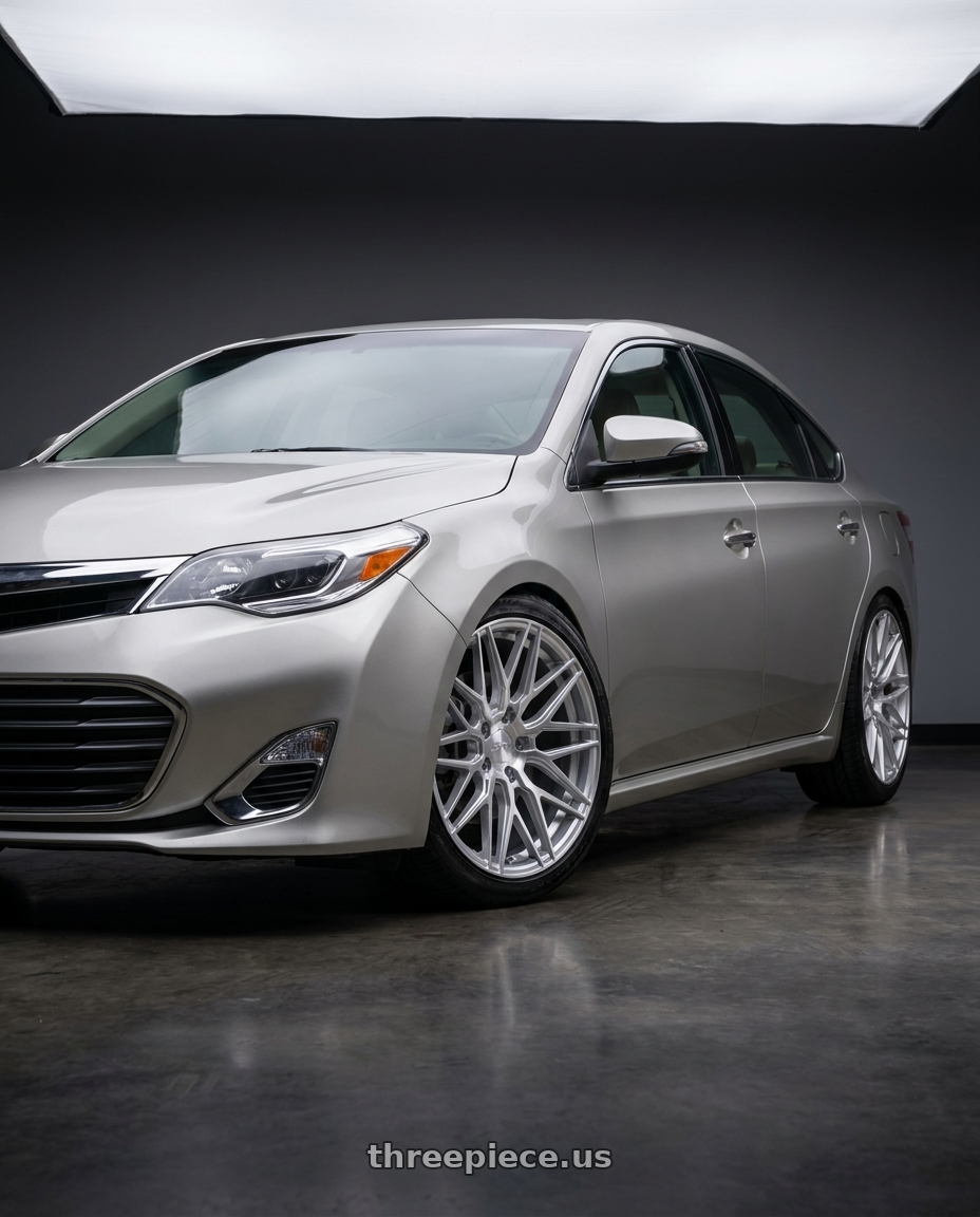 2013 toyota avalon with F1R F103 5x114.3 18x8.5 +38 Brushed Silver wheels
