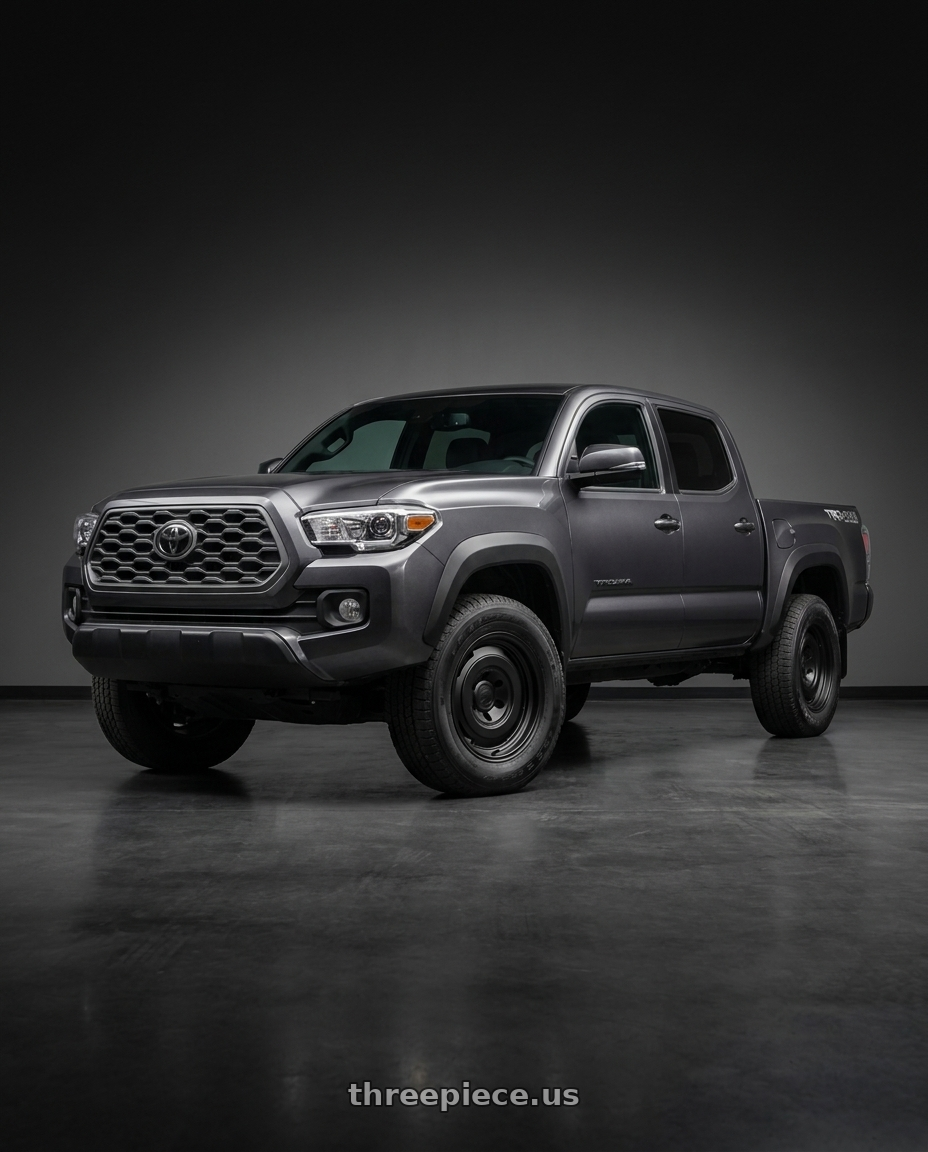 2023 TOYOTA TACOMA with fifteen52 ANALOG HD 6x139.7 17x8.0 +25 ASPHALT BLACK (SATIN BLACK) wheels