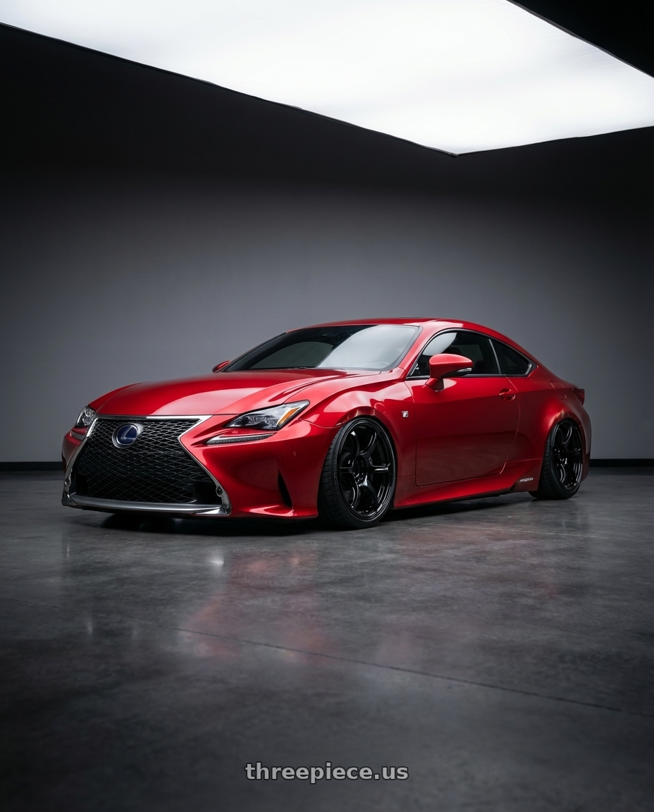 2018 Lexus RC F with Advan RGIII 5x114.3 19x9.0+25 Gloss Black wheels