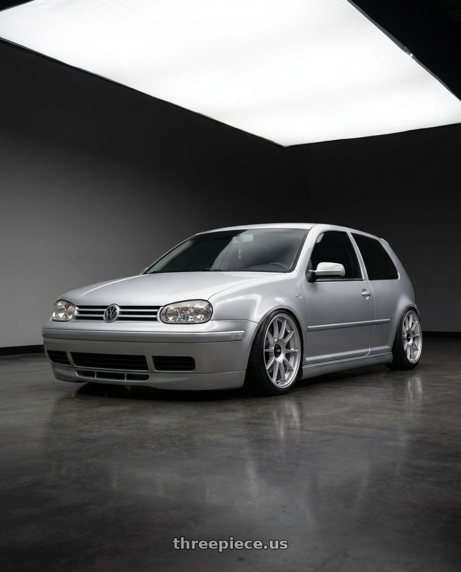 2002 VW GTI  with Rotiform 1PC R170 DTM 5X100/5X112 18X8.5 +35 SILVER wheels