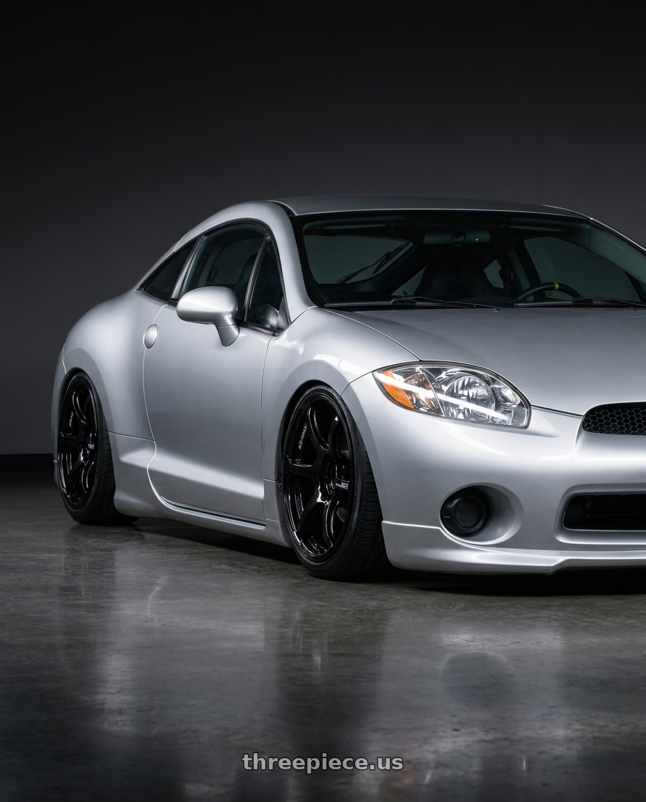 2010 Mitsubishi Eclipse with Advan RGIII 5x114.3 18x8.0+37 Gloss Black wheels