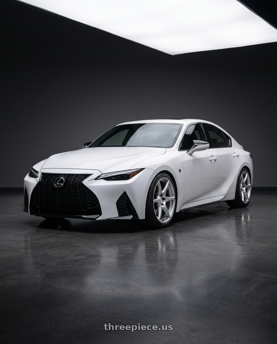 2024 Lexus IS 350 with Kansei K11S Tandem 5x114.3 19x9.5 22 Hyper Silver wheels