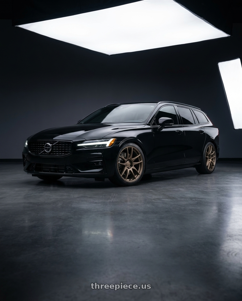 2020 Volvo v60 t5 r with Work Emotion Cr Kiwami 5x108 19x8.5 +42 Matte Bronze wheels