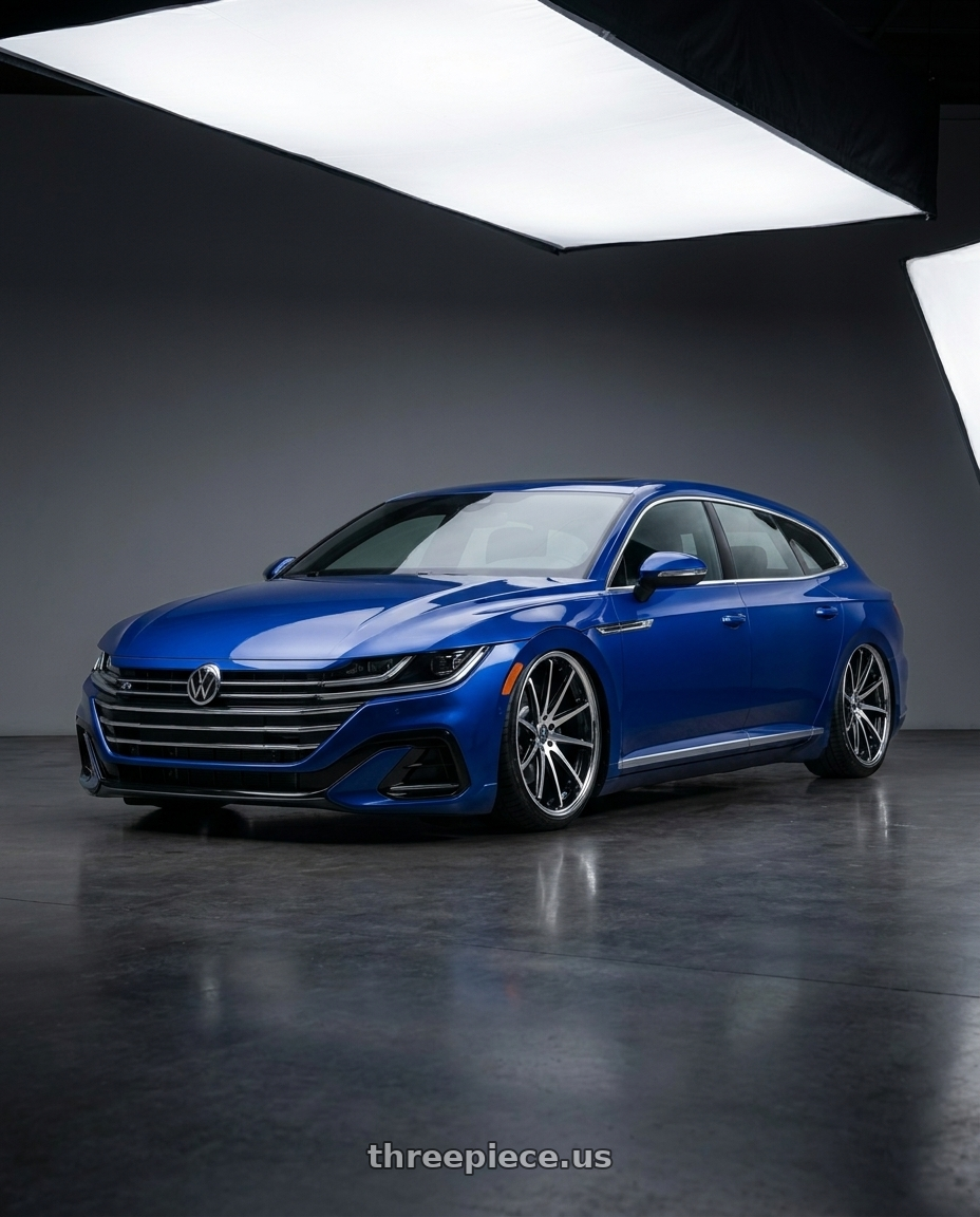 2023 Arteon shooting break with Rohana RFC10 5x112 20x9+35 Machine Black/Chrome Lip wheels