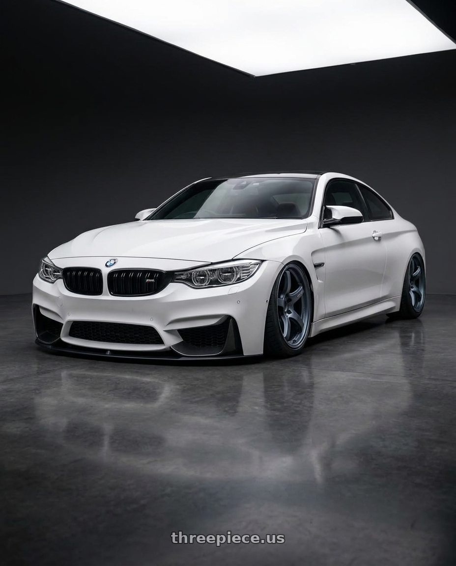 2018 BMW M4 F82 with Gram Lights 57CR 5x120 19x9.5+35 Gunblue II wheels