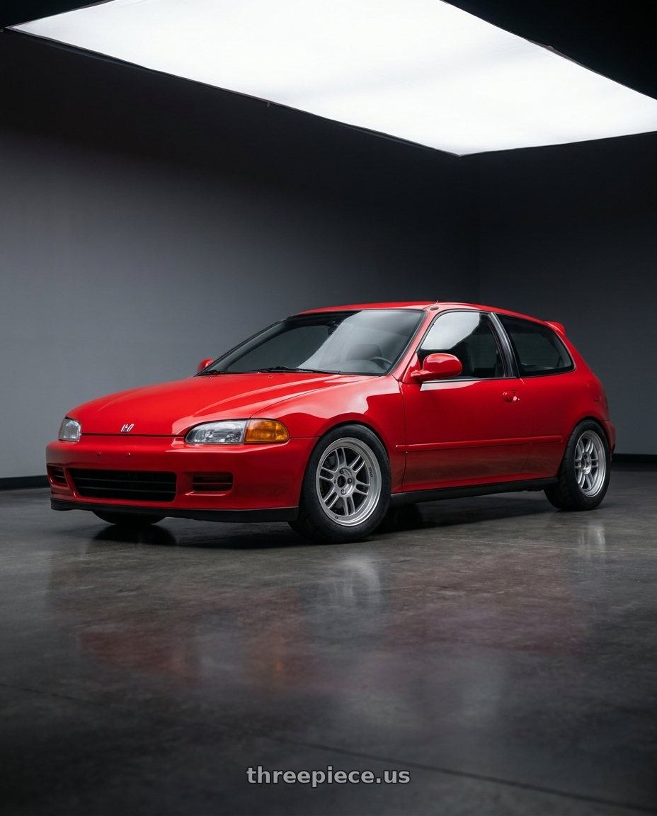 1992 CIVIC EG with Enkei RPF1 4x100 15x7+35 Silver wheels