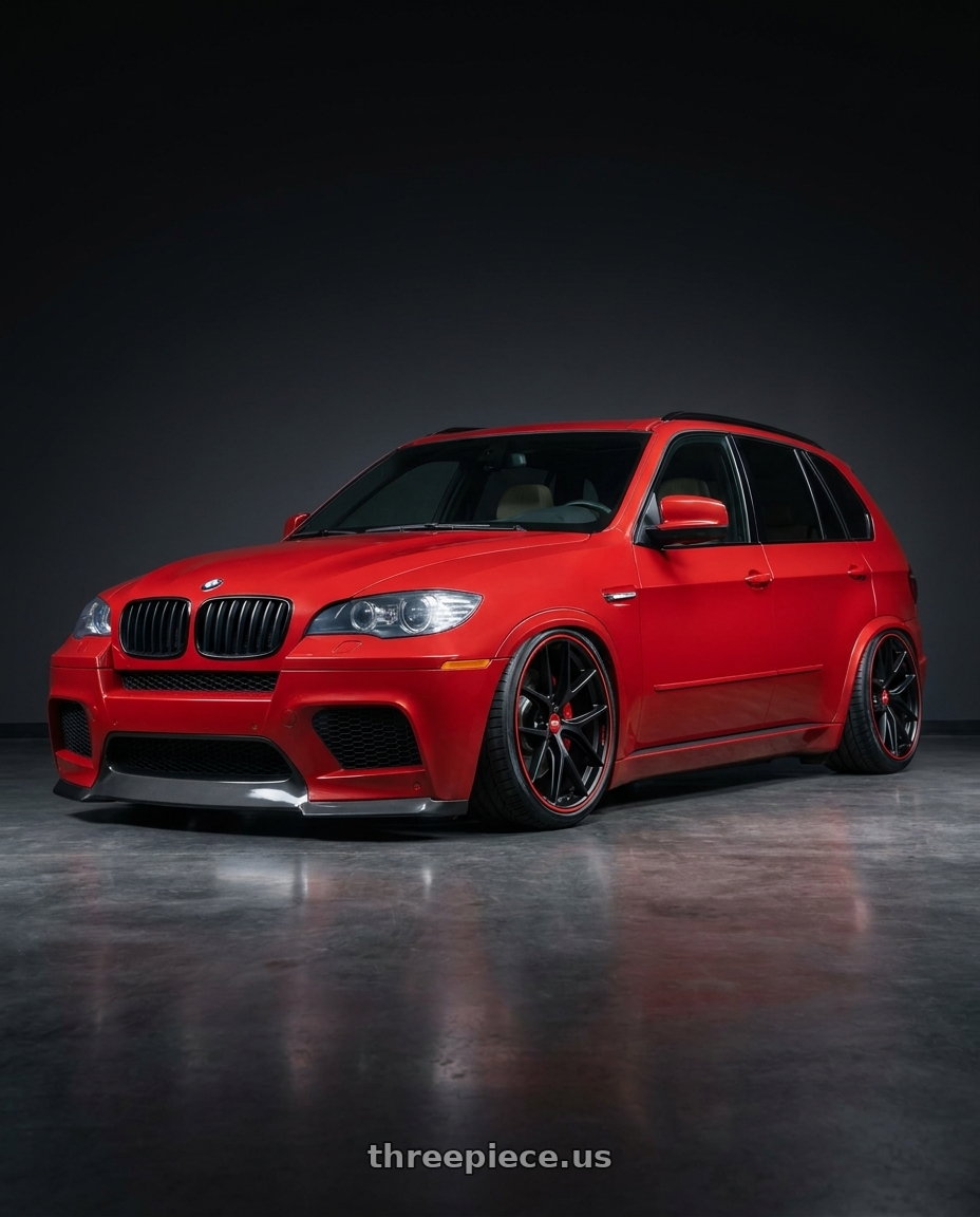 2011 BMW X5M with BBS CI-R Nurburgring Edition 5x120 20x10.5 +35 Satin Black/Red Lip wheels