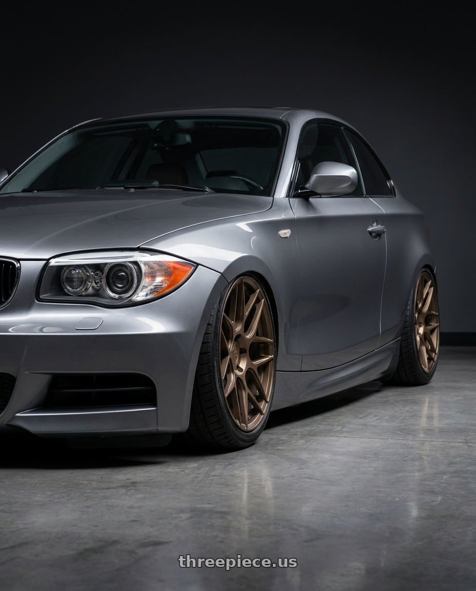 2012 BMW 1 Series E82 with Aodhan AFF2 5x120 19x8.5+35 Matte Bronze wheels