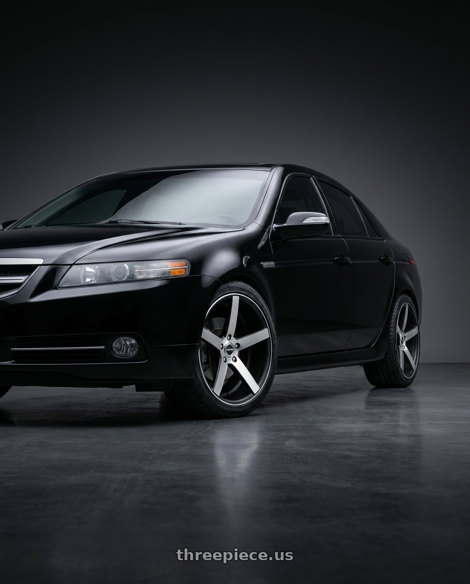2006 Acura tl with Strada Perfetto 5x100/5x114.3 16x7.5 +35 Gloss Black Machined wheels