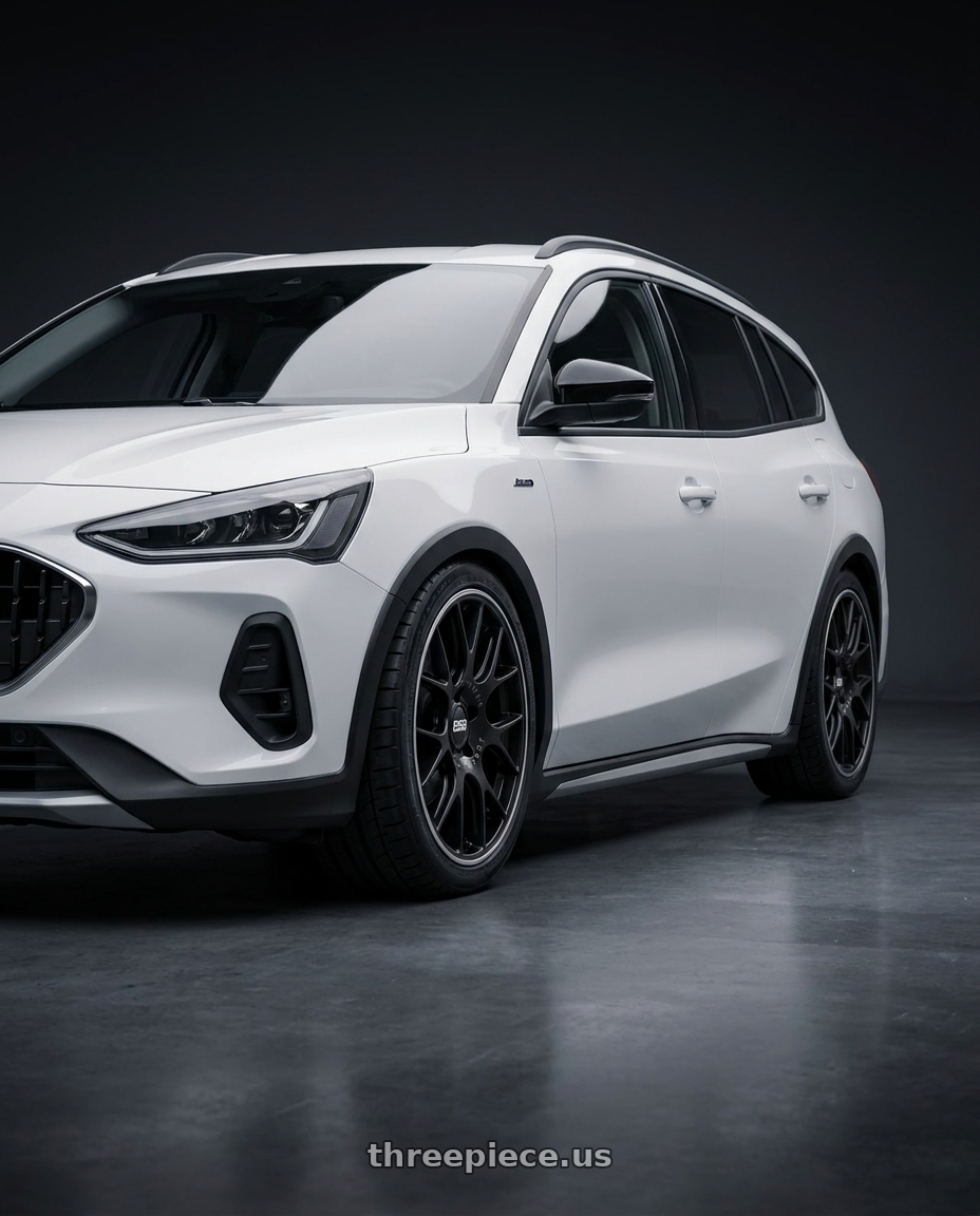 2024 focus active wagon 白色 with BBS CH-R Center Lock 20x9 +51 Satin Black Polished Rim Protector wheels