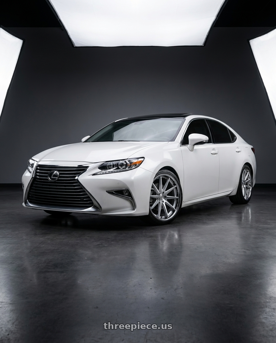 2016 Lexus ES 350 with Rohana RFC10 5x114.3 20x9+35 Machine Silver/Chrome Lip wheels
