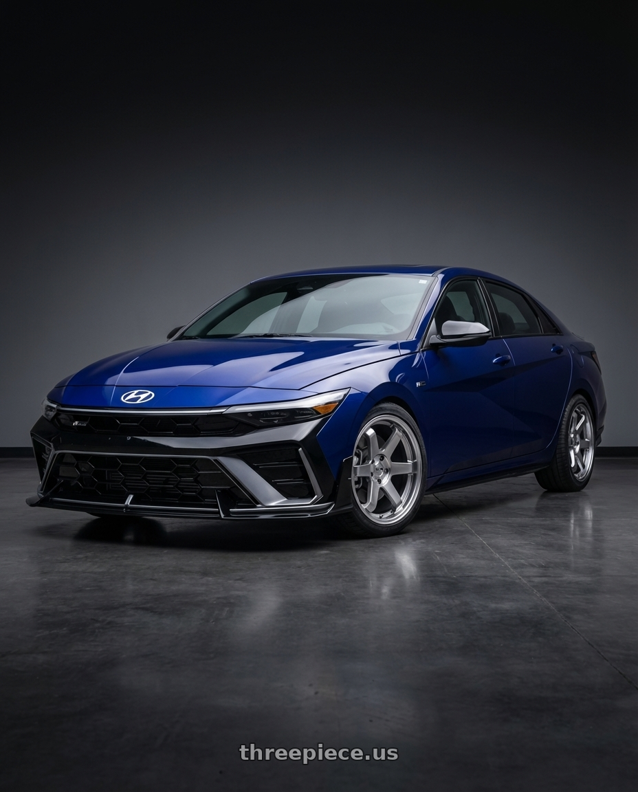 2025 Hyundai Elantra N-Line  with F1R F106 5x100 18x8.5 +35 Hyper Black wheels