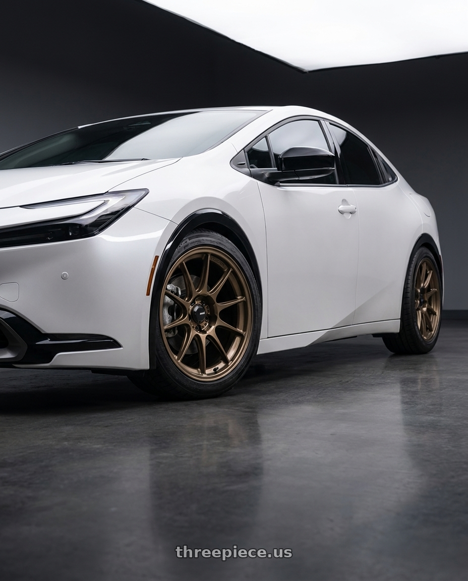 2024 Toyota Prius with Konig Dekagram 5x114.3 17x8+40 Gloss Bronze wheels