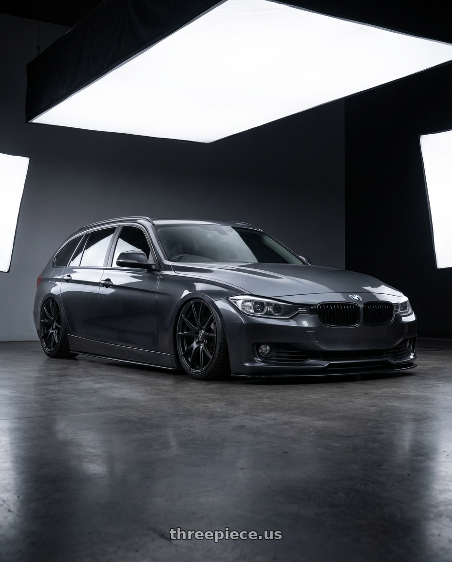 2016 BMW 3 Series F30 with Forgestar CF5V 5x120 19x9 +38 Satin Black wheels