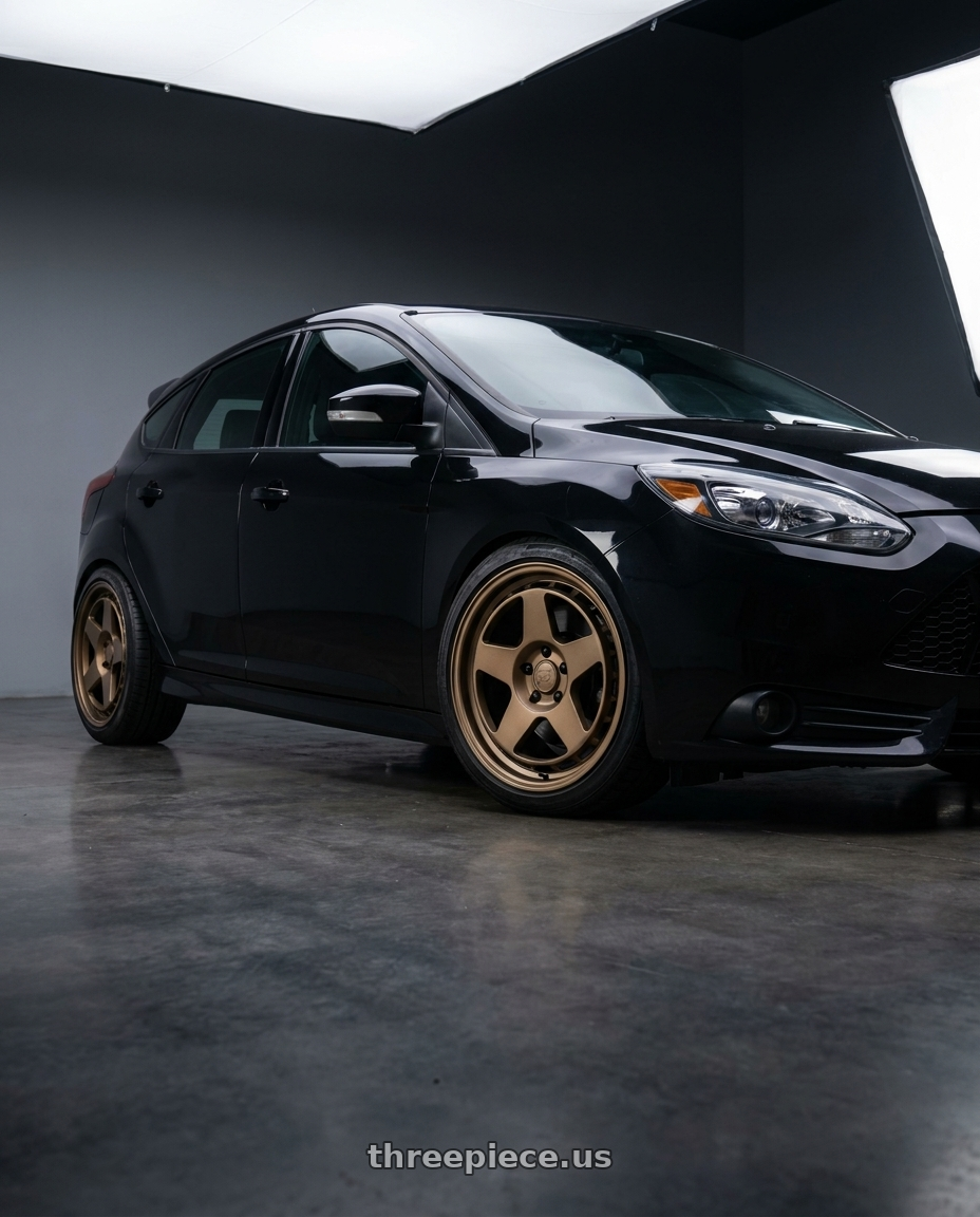 2013 black focus st  with fifteen52 TRAVERSE HD 5x150 17x8.5 +0 BLOCK BRONZE (MATTE BRONZE/SATIN BLACK RING) wheels