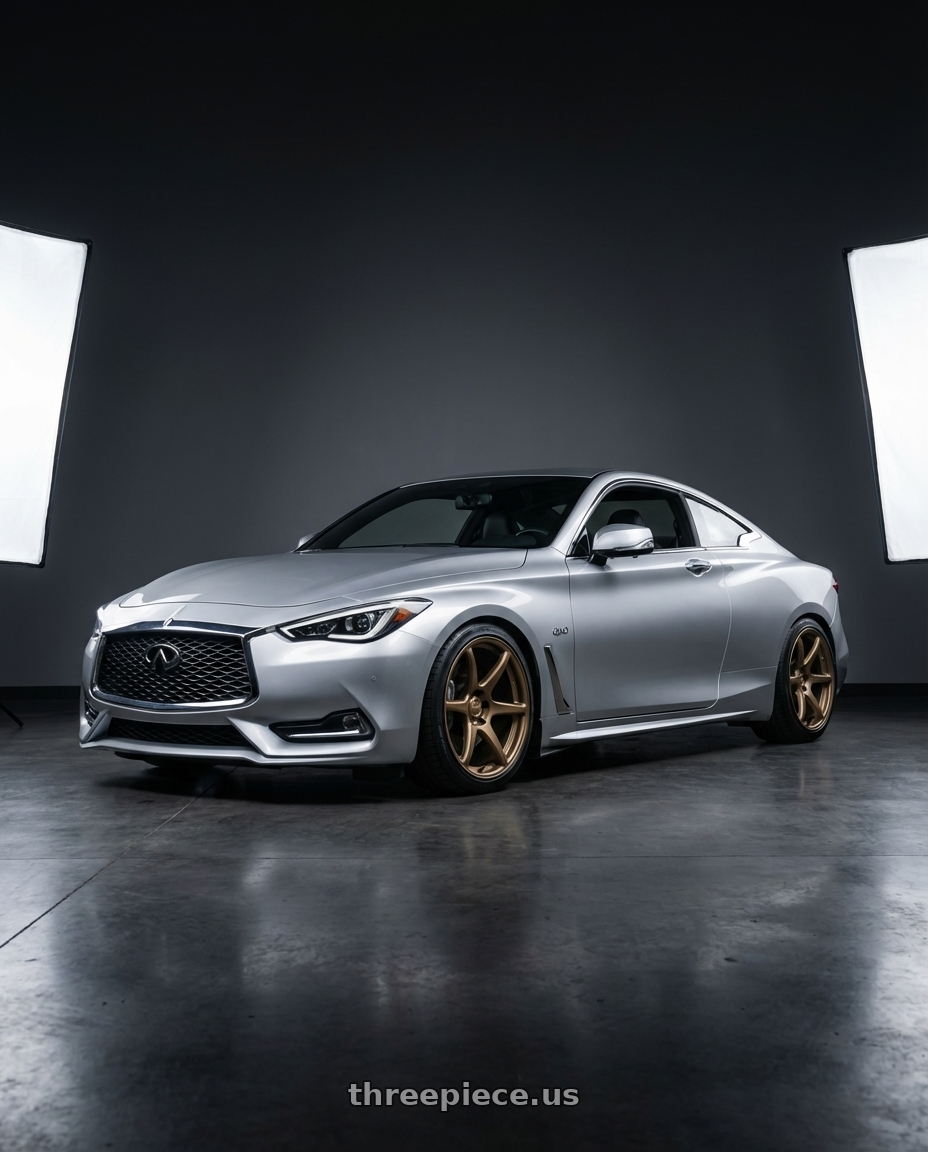 2020 Infiniti Q60 with Kansei K11B Tandem 5x114.3 19x9.5 12 Bronze wheels