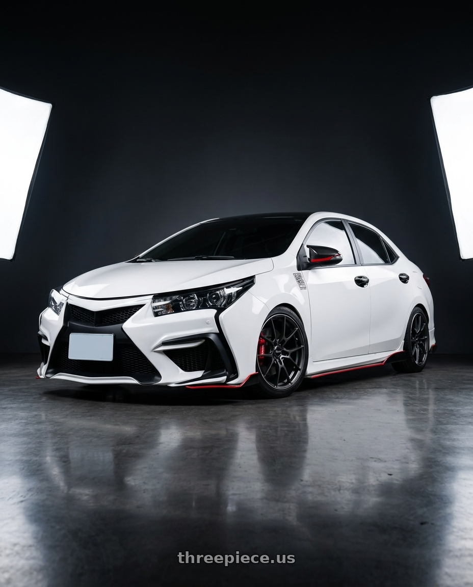 2014 TOYOTA ALTIS with Volk Racing G025 5x114.3 18x7.5+48 Matte Gunblack / Rim Edge DC wheels