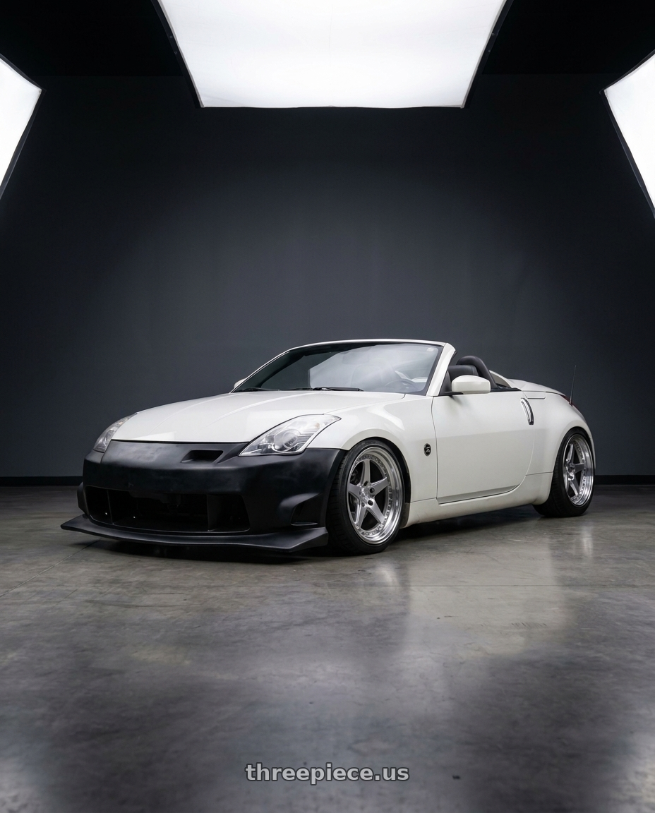 2004 nissan 350z touring with Aodhan DS05 5x114.3 18x9.5+30 Silver w/Machined Face wheels