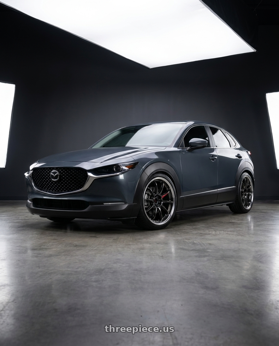 2026 mazda cx30 with Work Zr10 2P 5x114.3 18x10.0 +0 Glim Black wheels