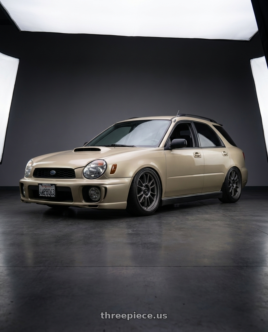 2002 Subaru wrx wagon with Konig Hypergram 5x100 17x8+40 Matte Grey wheels