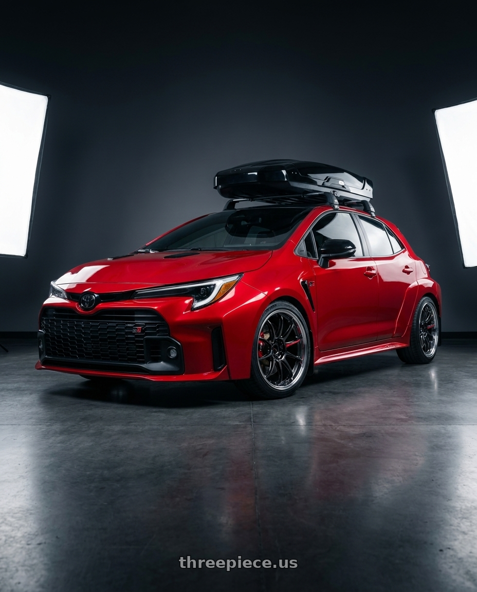 2026 Toyota GR Corola with Work Zr10 2P 5x114.3 18x9.0 +22 Glim Black wheels
