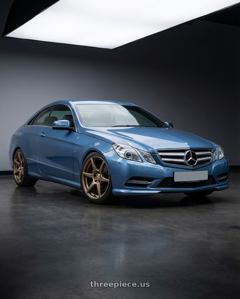 2014 Mercedes-Benz E-Class Coupe C207 with Kansei K11B Tandem 5X112 19x9.5 22 Bronze wheels