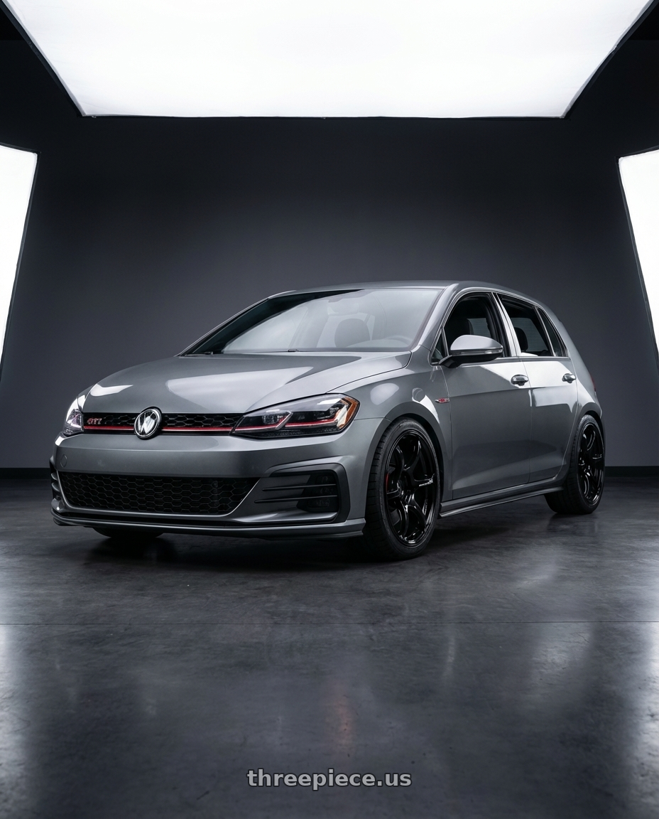 2019 Volkswagen GTI MK7 with Advan RGIII 5x112 18x8+50 Gloss Black wheels