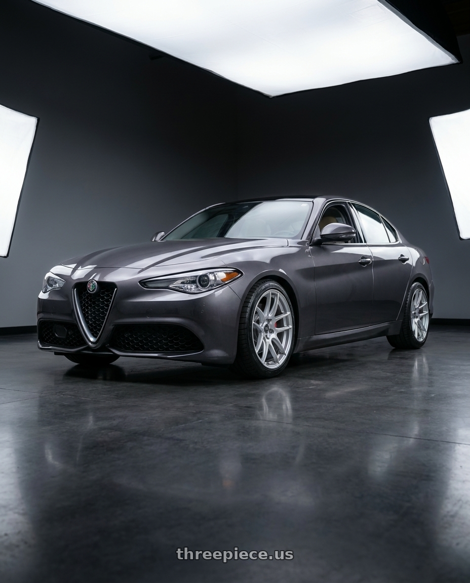 2019 Alfa Romeo Giulia TI with ESR Wheels CS SERIES CS8 5x110 19x8.5 +30 Hyper Silver wheels