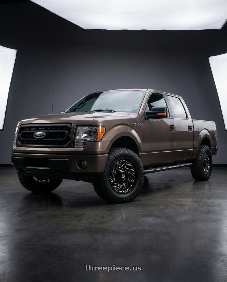 2013 Ford F-150 with Gear Off Road 769BM 6X135/6x139.7 20x9 +0 Gloss Black Milled wheels