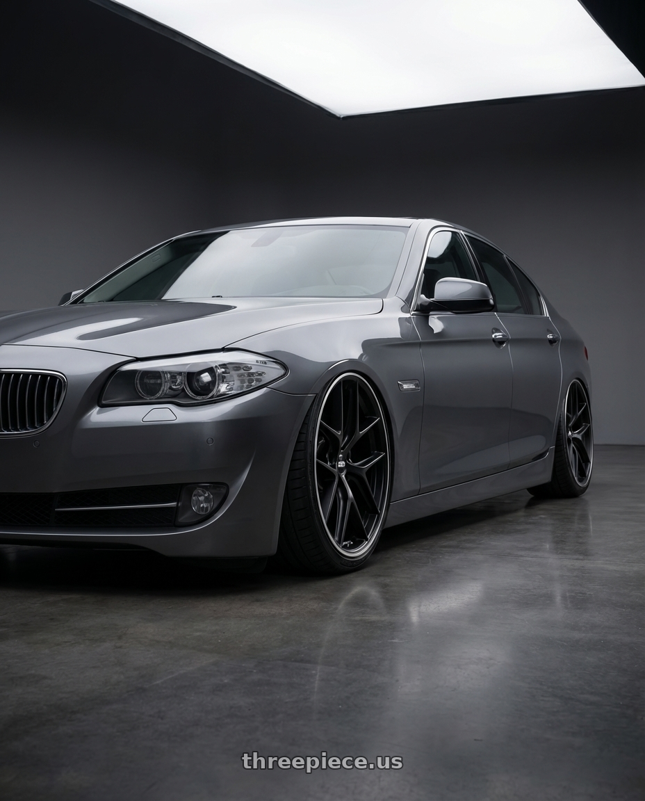 2016 BMW 5 Series F10 with BBS CC-R 5x120 20x8.5+32 Satin Black wheels