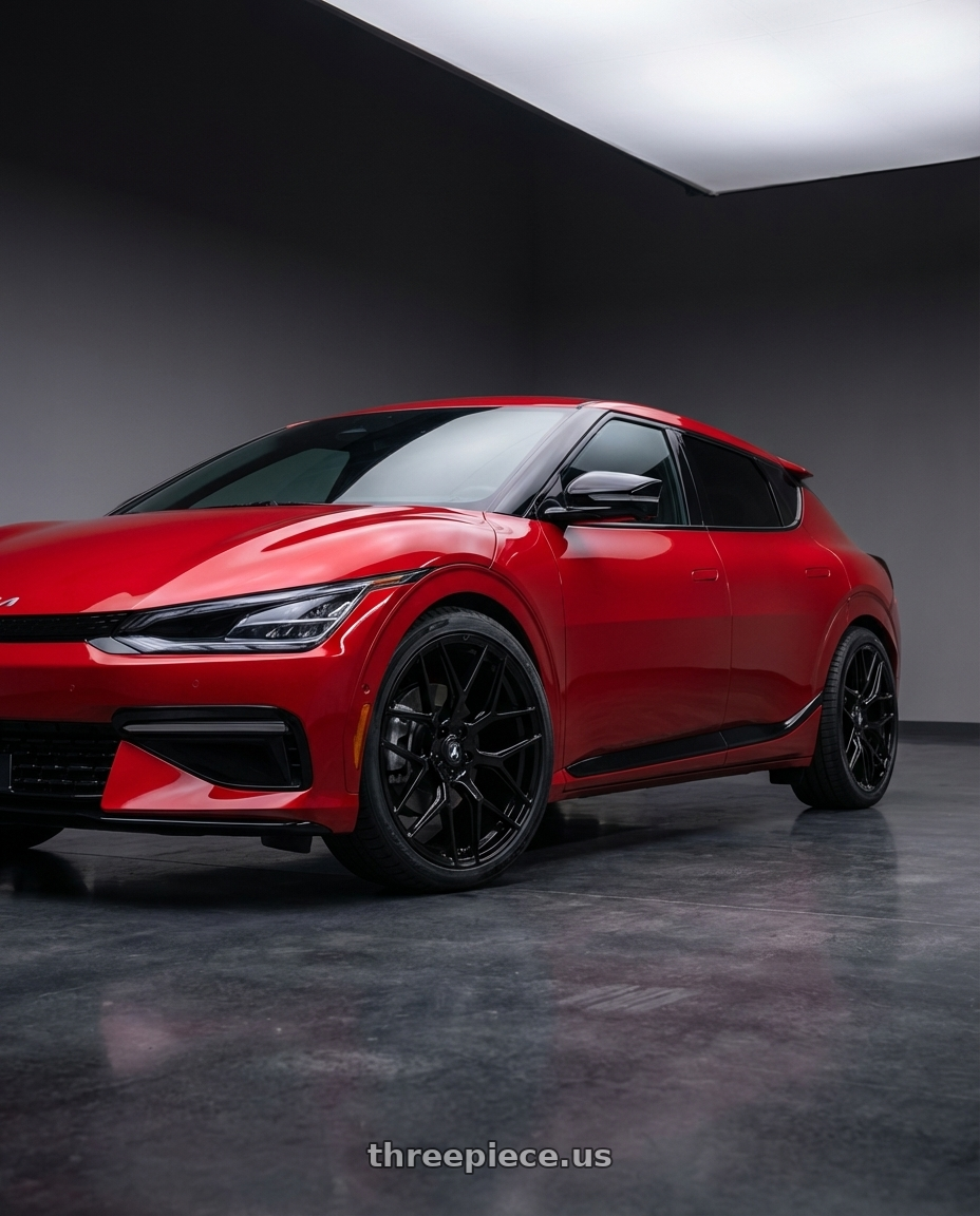 2024 kia ev6 with Asanti Black ABL-27 DYNASTY 5X114.3 20X10.5 +38 GLOSS BLACK wheels